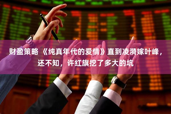 财盈策略 《纯真年代的爱情》直到凌漪嫁叶峰，还不知，许红旗挖了多大的坑